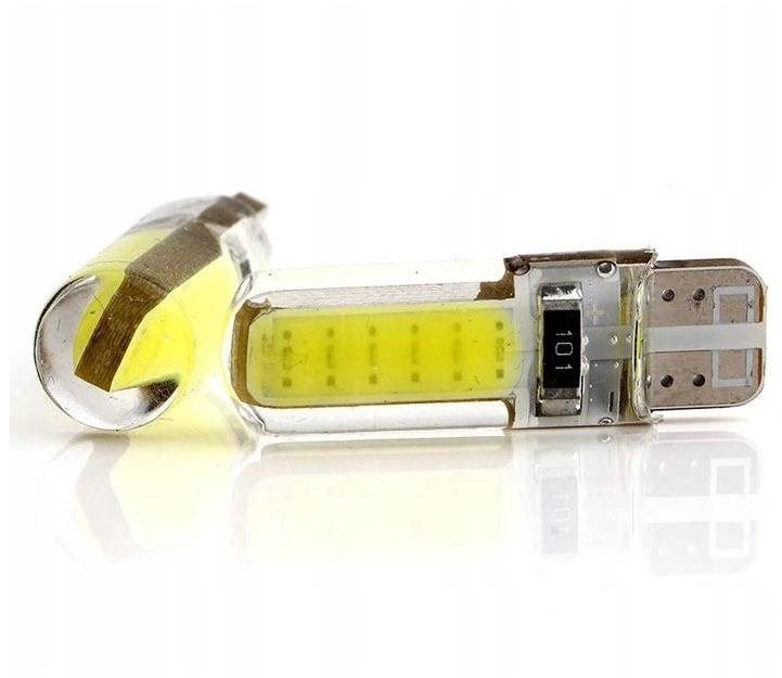LED autožárovka Rabel T10 W5W COB sylicon gel HPC bílá