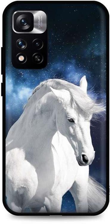 Kryt na mobil TopQ Kryt Xiaomi Redmi Note 11 Pro+ 5G silikon White Horse 72565