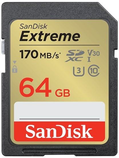Paměťová karta SanDisk SDXC 64GB Extreme + Rescue PRO Deluxe