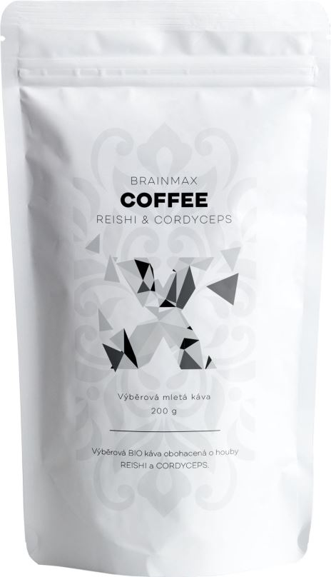 Káva BrainMax Coffee Reishi & Cordyceps káva s vitálními houbami Bio, 200g