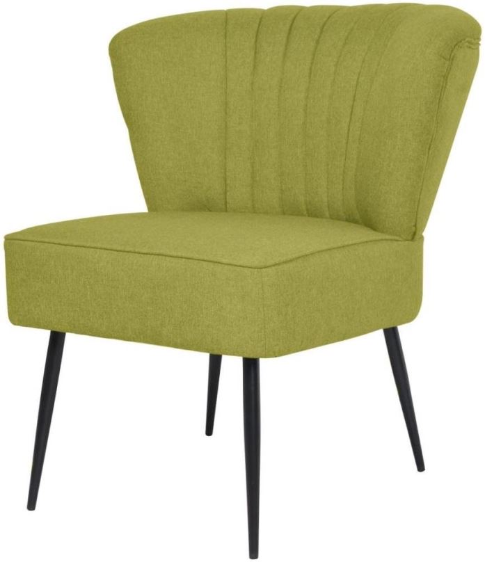 Křeslo Koktejlová židle zelená textil