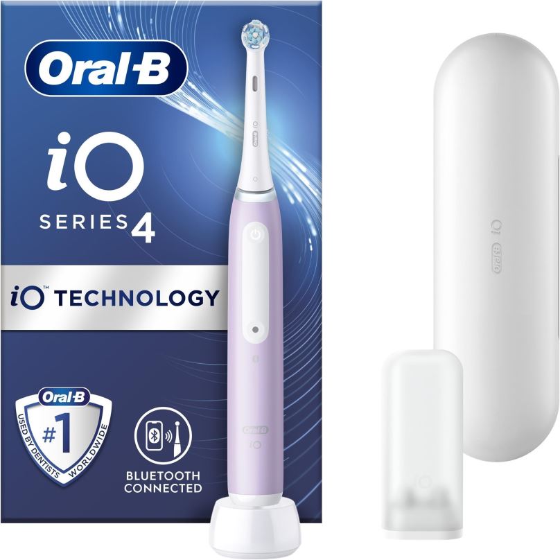 Elektrický zubní kartáček Oral-B iO Series 4 Levander magnetický zubní kartáček