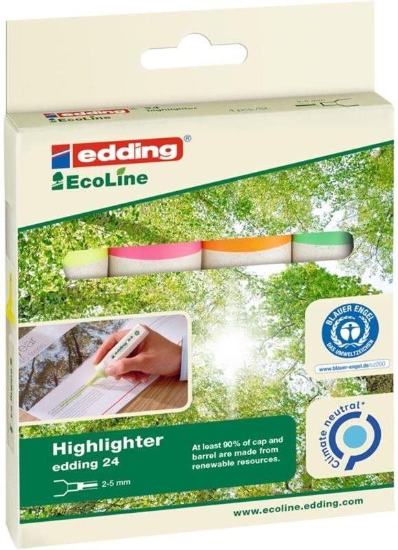 Zvýrazňovač EDDING EcoLine 24 4 barvy