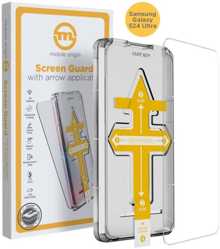 Ochranné sklo Mobile Origin Screen Guard  Galaxy S24 Ultra s aplikátorem