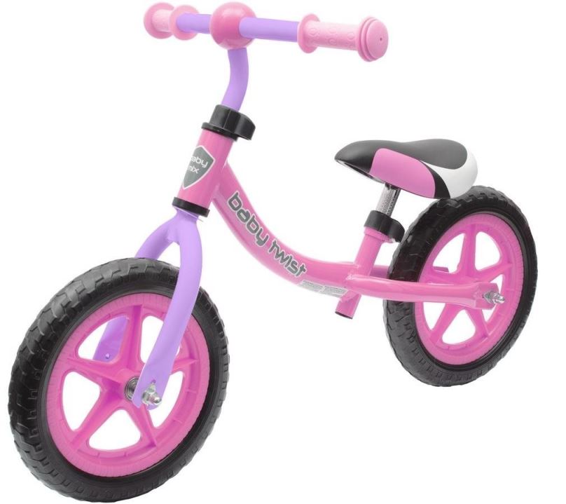 Sportovní odrážedlo BABY MIX dětské odrážedlo kolo Twist růžovo-fialové