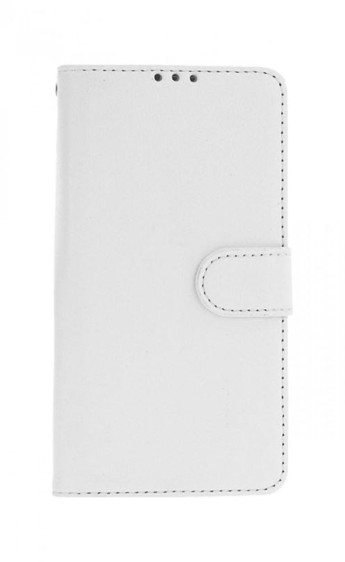 Kryt na mobil TopQ Pouzdro iPhone 14 knížkové bílé s přezkou 84477