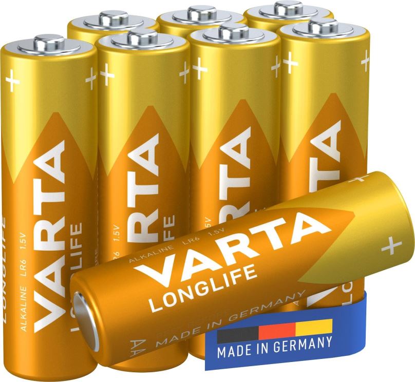 Jednorázová baterie VARTA alkalická baterie Longlife AA 8ks