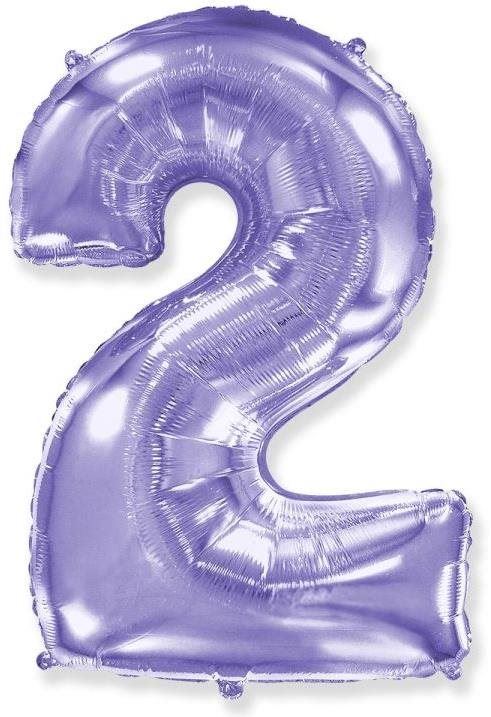 Nafukovací balonek Balón foliový číslice fialová - lila 102 cm - 2