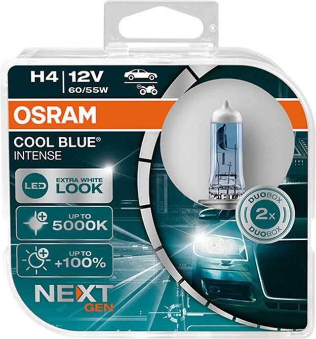 Autožárovka OSRAM H4 Cool Blue Intense Next Generation, 12V, 60/55W, P43t, Duobox
