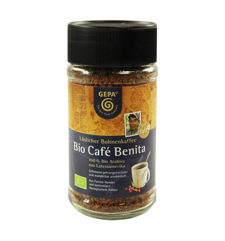 Káva Gepa Instantní káva Fairtrade BIO Benita 100% Arabica 100 g