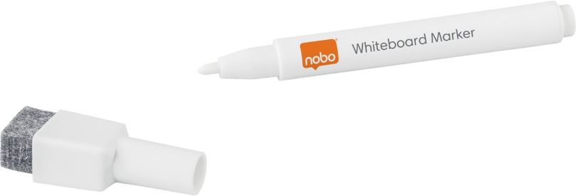 Popisovač NOBO Dry-Erase Marker White, bílý - balení 6 ks