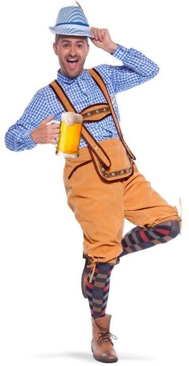 Doplněk ke kostýmu Folat Oktoberfest kalhoty bavorák hnědé, vel.xl/xxl