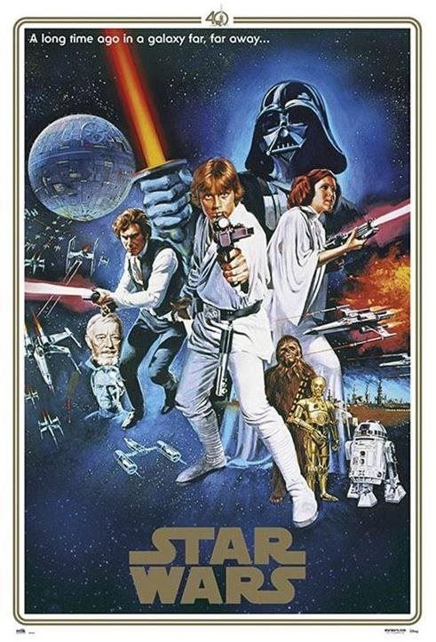 Plakát Star Wars - Hvězdné války - One Sheet 40th Anniversary - plakát