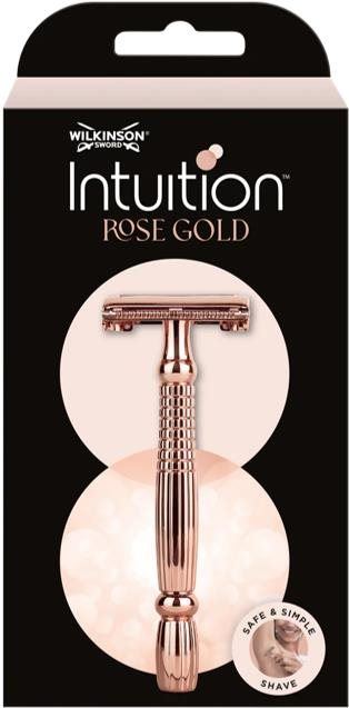Dámská holítka WILKINSON Intuition Double Edge Rose Gold Razor dámský kovový strojek Classic + 10 žiletek