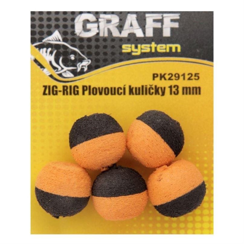 Graff Zig-Rig Plovoucí kuličky 13mm Černá/Oranžová