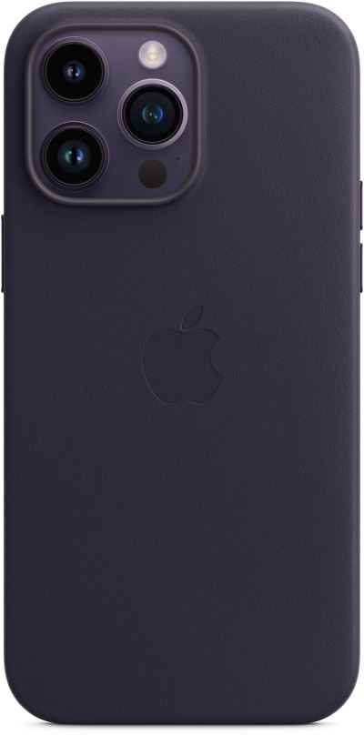 Kryt na mobil Apple iPhone 14 Pro Max Kožený kryt s MagSafe inkoustově fialový