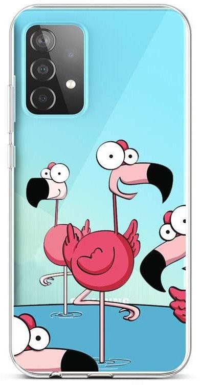 Kryt na mobil TopQ Samsung A52 silikon Cartoon Flamingos 57404
