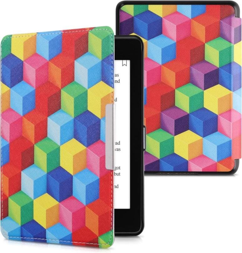 Pouzdro na čtečku knih KW Mobile - Colorful Blocks - KW5719403 - pouzdro pro Amazon Kindle Paperwhite 4 (2018) - vícebarevn