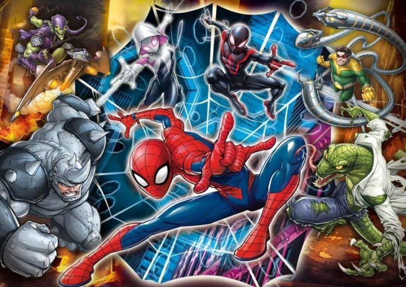Puzzle Clementoni Puzzle Spiderman: Připraveni k boji MAXI 104 dílků