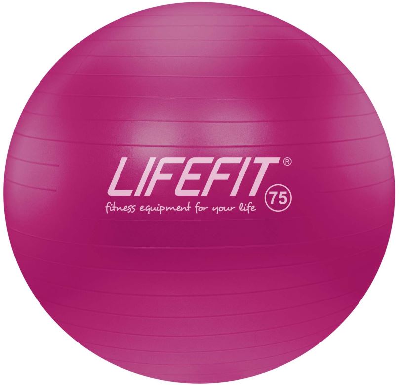 Gymnastický míč Lifefit anti-burst 75 cm, bordó