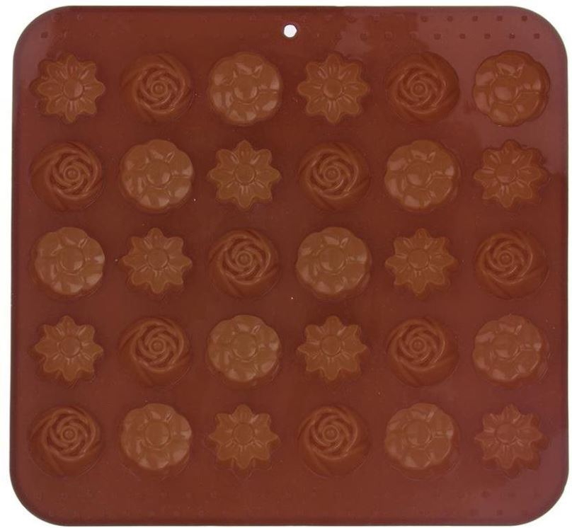 Forma ORION Forma silikon na čokoládu KYTIČKY 30 hnědá