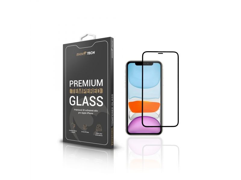 RhinoTech Tvrzené ochranné 3D sklo pro Apple iPhone XR / 11 - servisní balení (bez obalu)