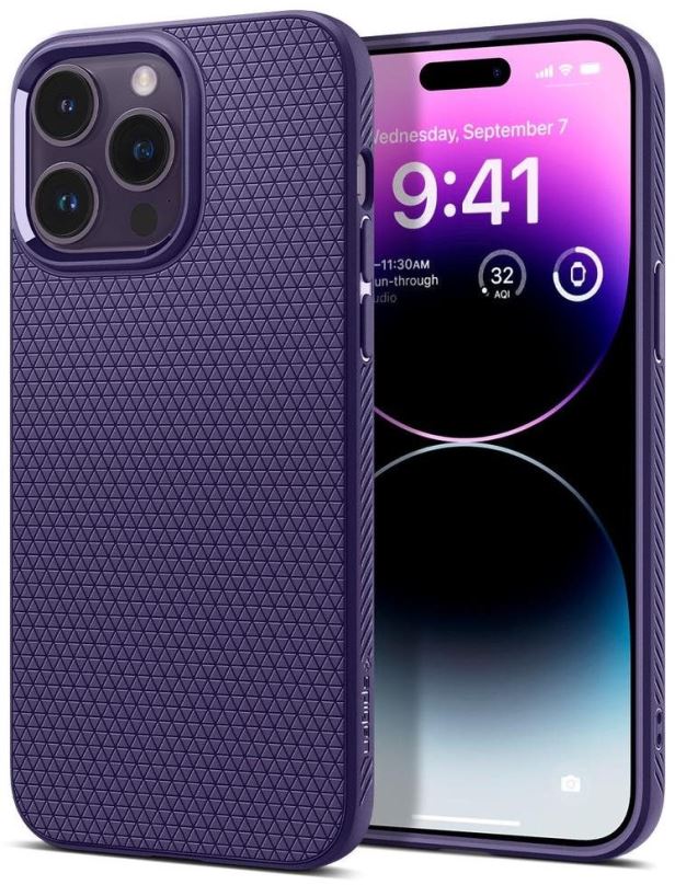 Kryt na mobil Spigen Liquid Air Deep Purple iPhone 14 Pro Max