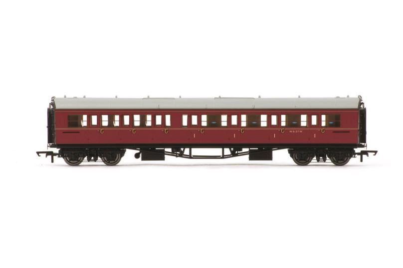 Vláček Vagón osobní HORNBY R4767 - BR Collett Coach Corridor Composite RH, Maroon