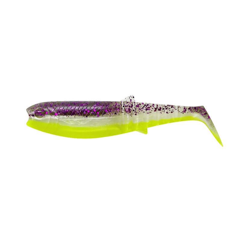 Savage Gear Gumová nástraha Cannibal Shad 12,5cm 20g Purple Glitter Bomb Fluo 4ks