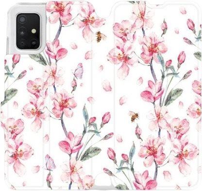 Kryt na mobil Flipové pouzdro na mobil Samsung Galaxy A51 - M124S Růžové květy