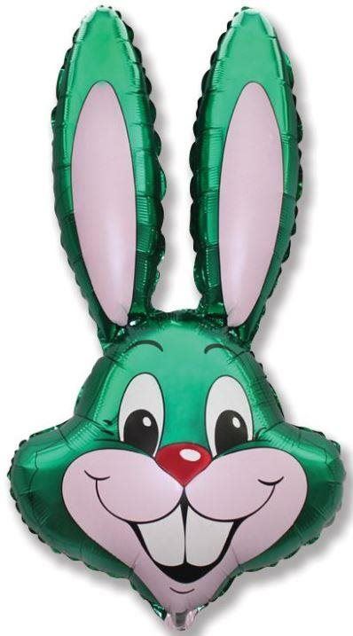 Balonky Balón foliový zajíc - zelený - farma - velikonoce - 60 cm