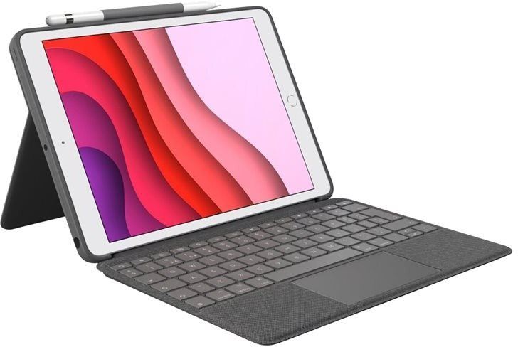 Pouzdro na tablet s klávesnicí Logitech Combo Touch pro iPad 10. generace 10.9", oxfordská šedá - UK
