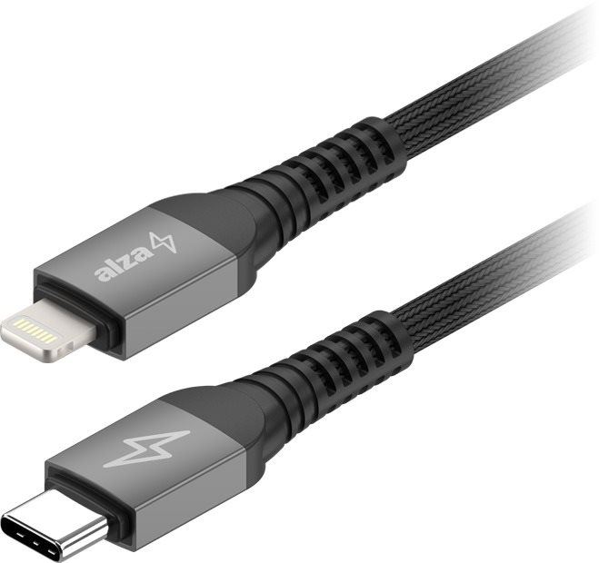 Datový kabel AlzaPower AluCore Ultra Durable USB-C to Lightning (C94) 2m tmavě šedý