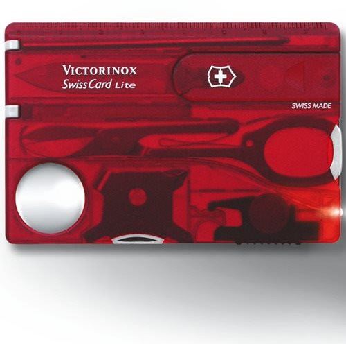 Multitool Victorinox Swiss Card Lite Translucent červený
