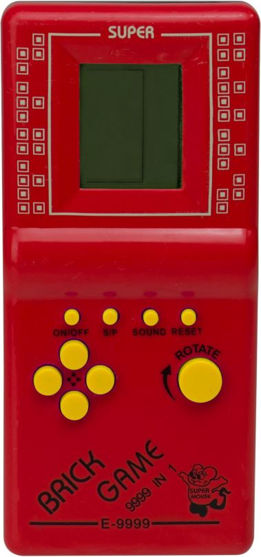 Herní konzole Aga Digitální hra Brick Game Tetris, červená
