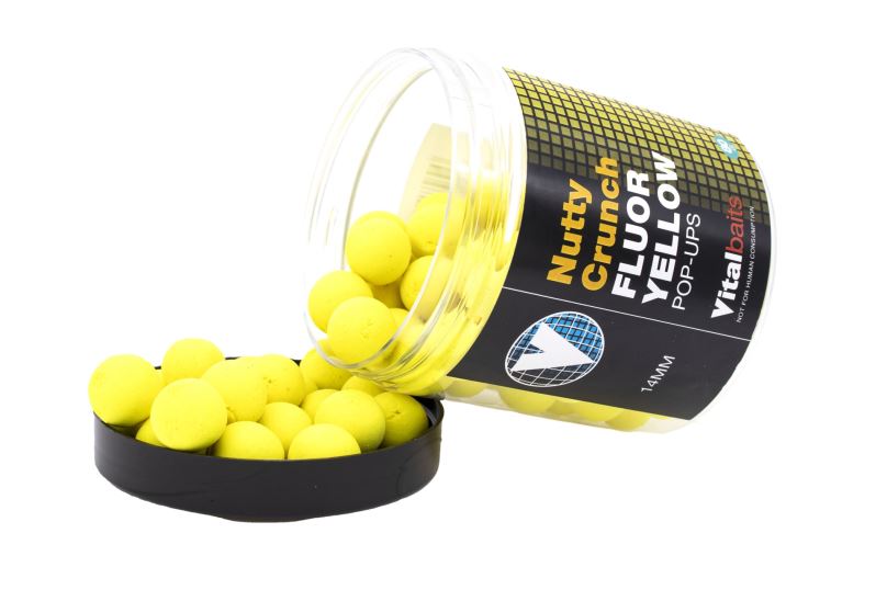 Vitalbaits Pop-Up Nutty Crunch Fluor Yellow 80g 14mm