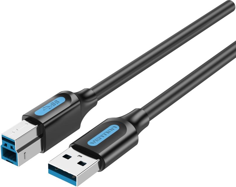 Datový kabel Vention USB 3.0 Male to USB-B Male Printer Cable 3M Black PVC Type