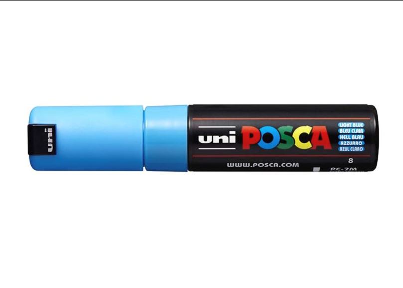 POSCA akrylový popisovač PC-7M Barva: Světle modrá