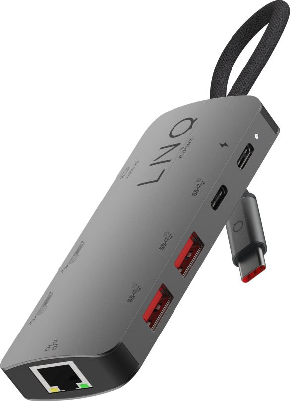 Replikátor portů LINQ Pro Studio USB-C 10Gbps Multiport Hub with PD, 8K HDMI and 2.5Gbe Ethernet