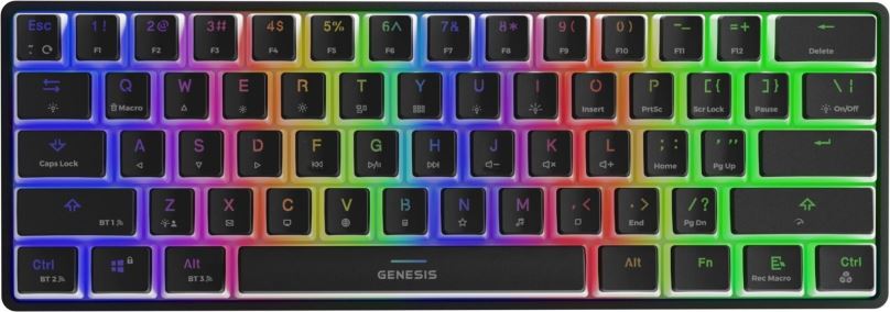 Herní klávesnice Genesis THOR 660 Gateron RED, RGB, černá - US