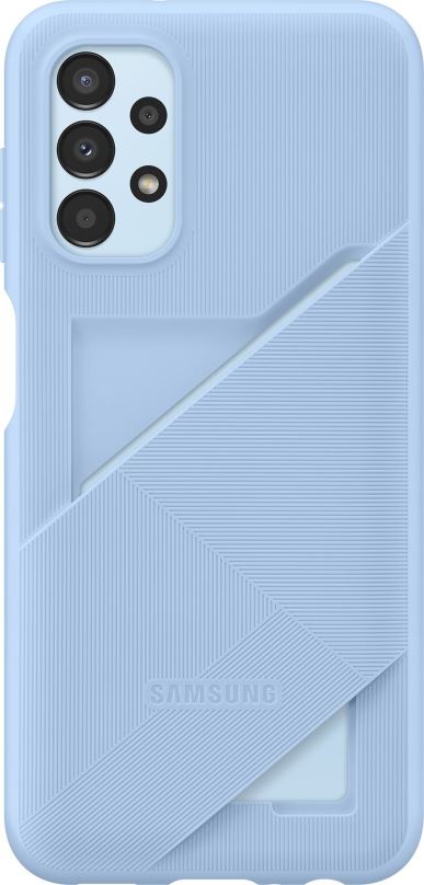Kryt na mobil Samsung Galaxy A13 Zadní kryt s kapsou na kartu světle modrý