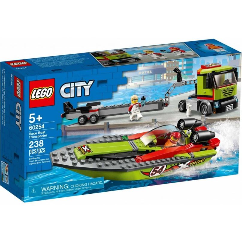 LEGO stavebnice LEGO City Great Vehicles 60254 Přeprava závodního člunu