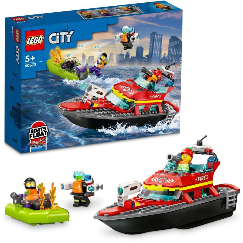 LEGO stavebnice LEGO® City 60373 Hasičská záchranná loď a člun
