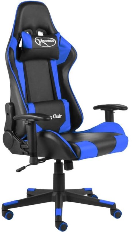 Herní židle SHUMEE Otočná herní židle modrá PVC , 20490
