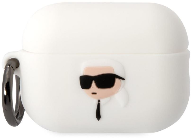 Pouzdro na sluchátka Karl Lagerfeld 3D Logo NFT Karl Head Silikonové Pouzdro pro Airpods Pro 2 White