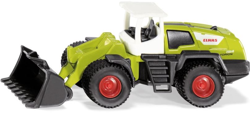 Kovový model Siku Blister - traktor Claas Torion s předním ramenem