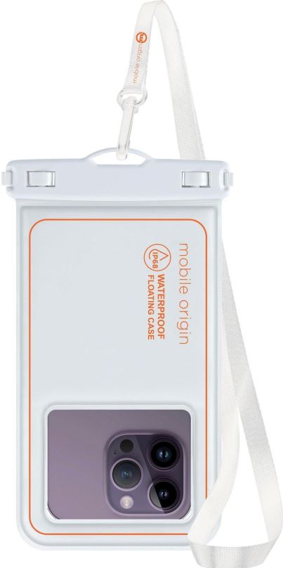 Vodotěsné pouzdro Mobile Origin Waterproof Floating Case 6.5" White/Orange