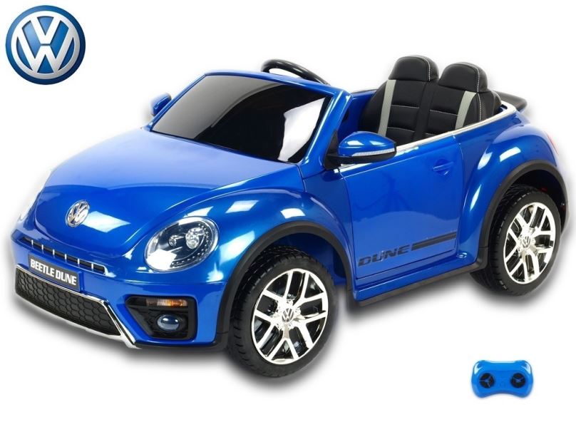 Elektrické auto pro děti Volkswagen Beetle Dune cabrio modrý lakovaný