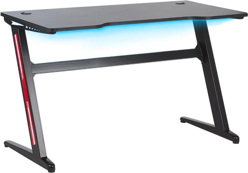 Herní stůl Herní stůl RGB LED 120x60 cm černý DARFUR , 250391