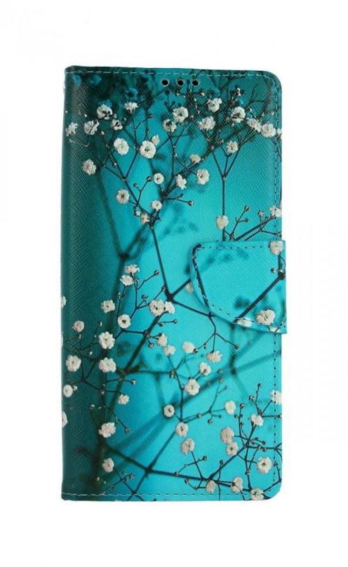 Kryt na mobil TopQ Xiaomi Redmi 9A knížkový Modrý s květy 51524